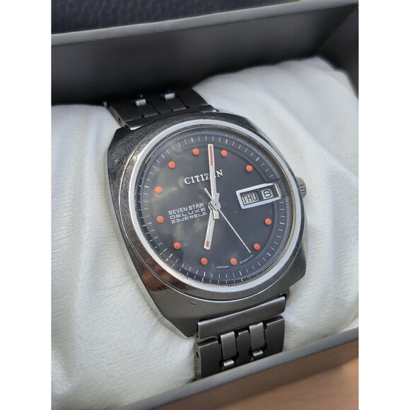 Vintage Citizen Seven Star Deluxe Automatic Watch 23 Jewels Day Date JDM 70s main image 8